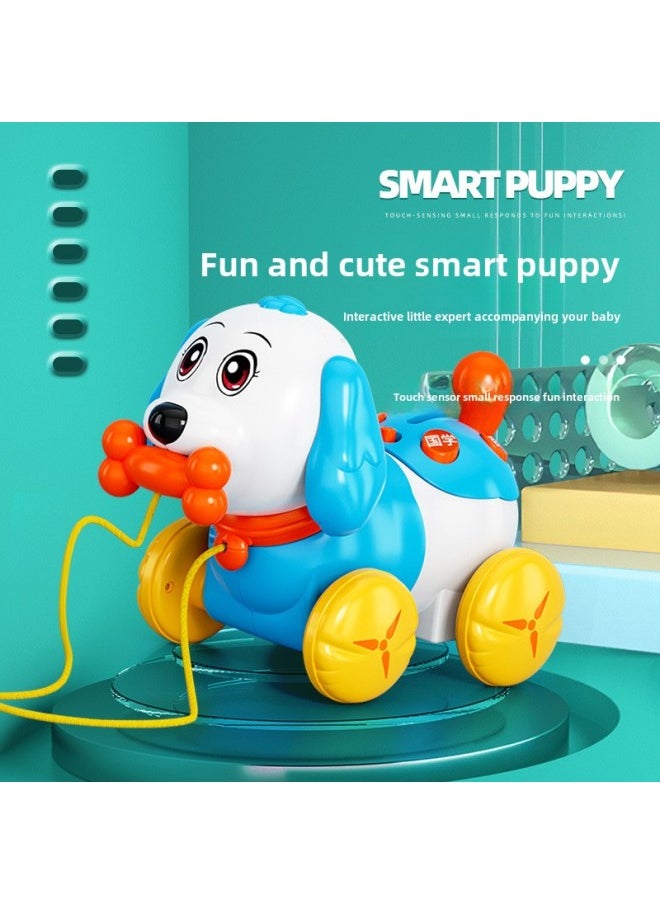 Children's Simulation Multifunctional Electric Dog Baby Walking Singing Music Leash Dog Educational Early Education Pet Dog Toy-Color:Ryb617 Leash Dog