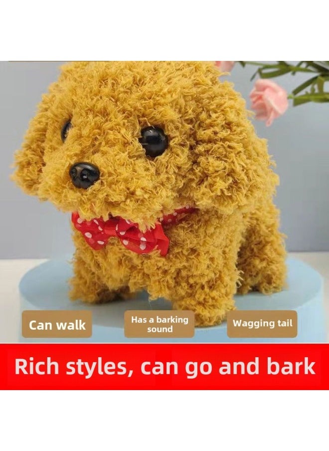 Plush Electric Puppy Children's Toy Simulation Husky Dog Can Walk And Call Voice Baby Boys And Girls Ann-Color:Golden Retriever ♢-Specifications:+♢