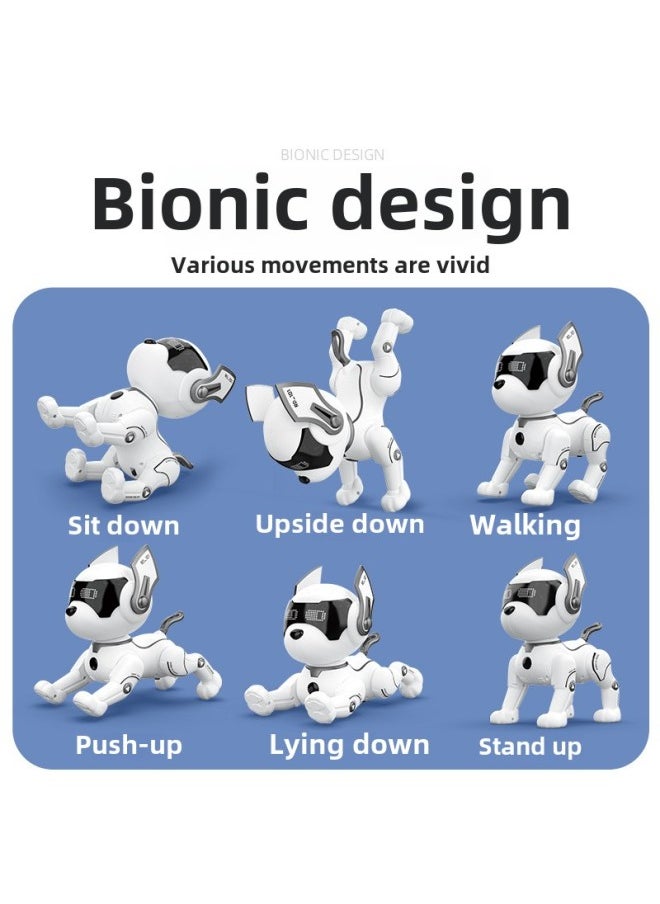 Remote Control Early Education Intelligent Robot Dog Children's Toy Walking Can Call Electric Robot Programming Stunt Puppy Children-Color:8003 Tail Dog  Early Education Smart Dog