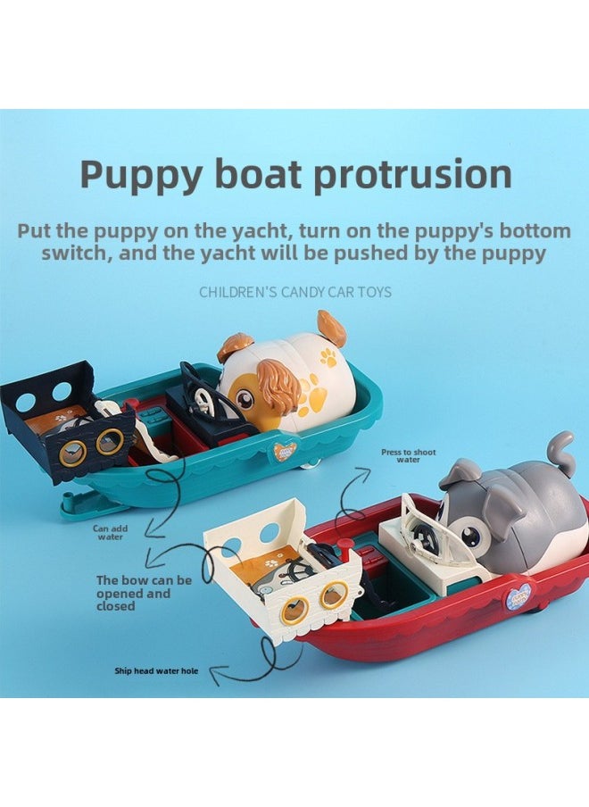 Children's Cartoon Fun Pet Play House Scene Pet Voice Induction Dog Crawling Electronic Pet Toys-Color:Voice-activated Induction Dog-multi-function Storage Aircraft