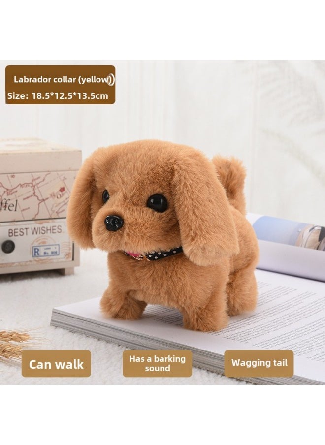 Toy Dog Children Plush Electric Toy Walking Dog Electric Dog Stall Electronic Puppy Pet Teddy-Colour:Collar Labrador