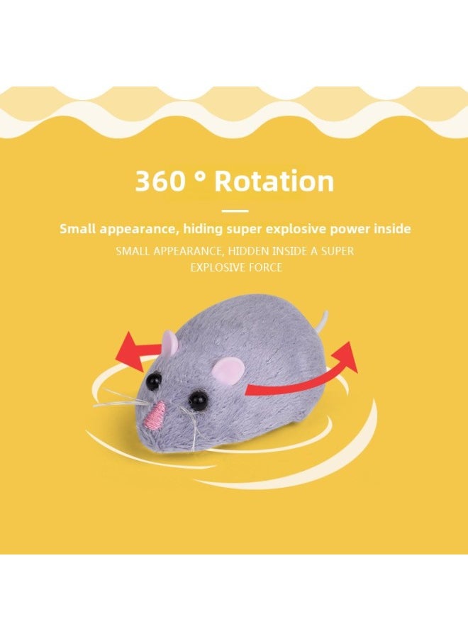 Strange Remote Control Mouse Infrared Remote Control Simulation Creative Simulation Animal Infrared Electric Pet Toy-Color:Two-way Fur Surface-brown