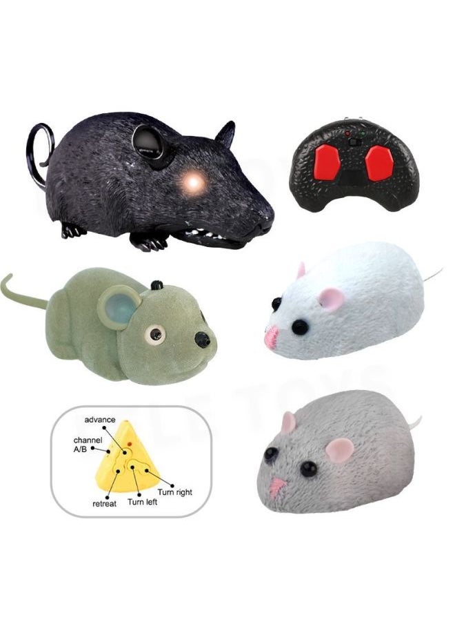 Strange Remote Control Mouse Infrared Remote Control Simulation Creative Simulation Animal Infrared Electric Pet Toy-Color:Two-way Fur Surface-brown