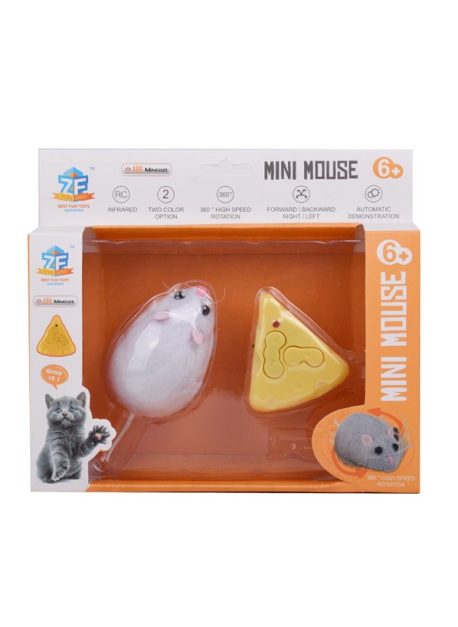 Strange Remote Control Mouse Infrared Remote Control Simulation Creative Simulation Animal Infrared Electric Pet Toy-Color:Two-way Fur Surface-brown