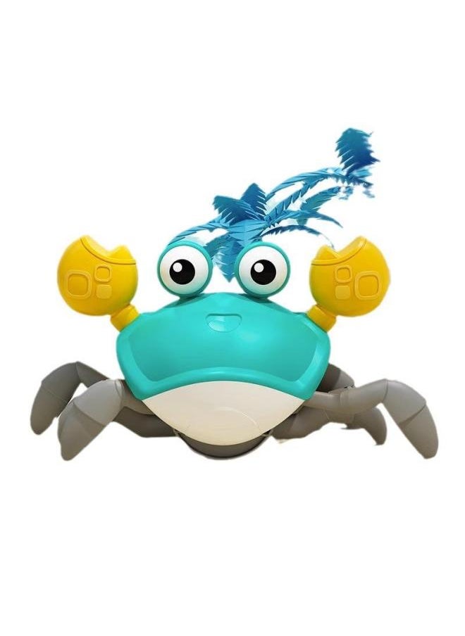 Dynamic Should Escape Crabs Can Crawl Electric Children Baby Wream Can Move Singing Educational Gift Toy Incense-Color:Orange Crab [electric Light Induction] Usb Charging