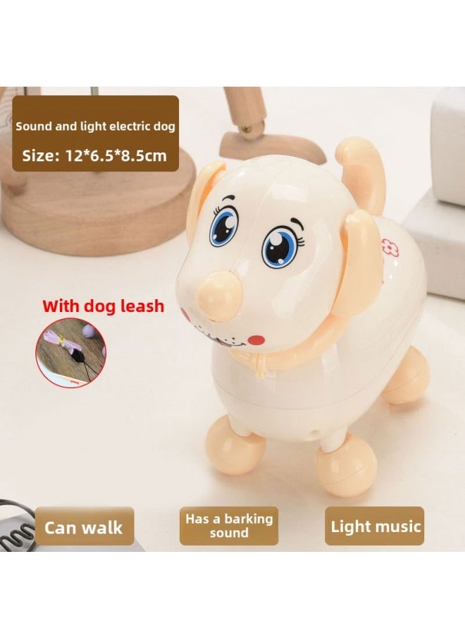 Sound And Light Electric Puppy Toy Can Bark, Walk, Sing, Baby Learn To Climb Electric Toy Baby 1-3 Years Old-Colour:Sound And Light Electric Puppy (yellow)