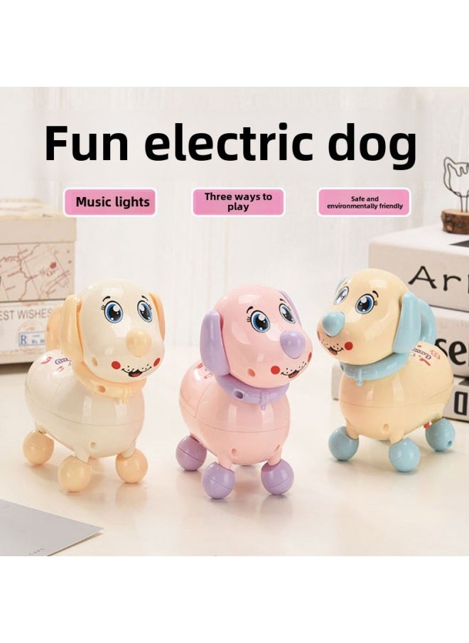 Sound And Light Electric Puppy Toy Can Bark, Walk, Sing, Baby Learn To Climb Electric Toy Baby 1-3 Years Old-Colour:Sound And Light Electric Puppy (yellow)