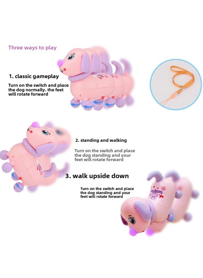 Sound And Light Electric Puppy Toy Can Bark, Walk, Sing, Baby Learn To Climb Electric Toy Baby 1-3 Years Old-Colour:Sound And Light Electric Puppy (yellow)