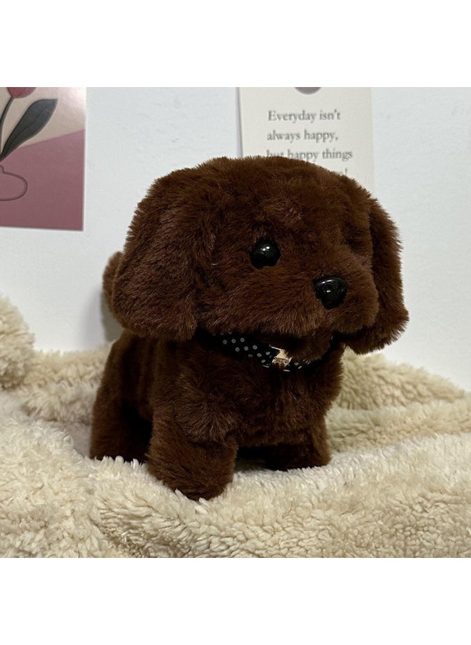 Children's Toys Dogs Can Walk And Call Babies Simulation Electric Plush Puppies Adorable Boys And Girls Free Shipping-Color:Labrador Rice Dumpling-Specification:Rechargeable Battery + Charger + Traction Rope + Bell [70% Of People Chose]