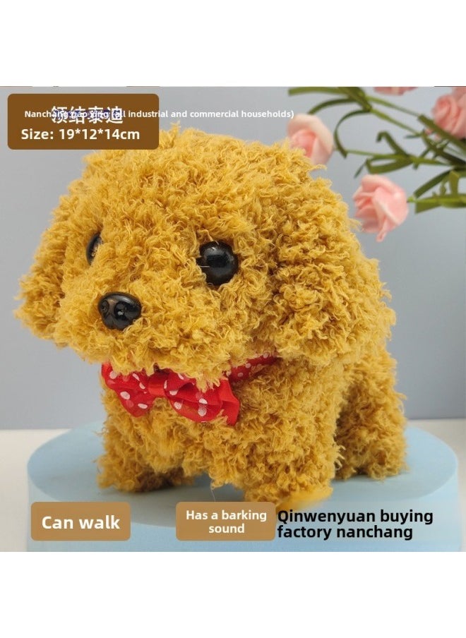 Toy Dog Children Plush Electric Toy Walking Dog Electric Dog Stall Electronic Puppy Pet-Color:Jack-eared Dalmatian [purple]