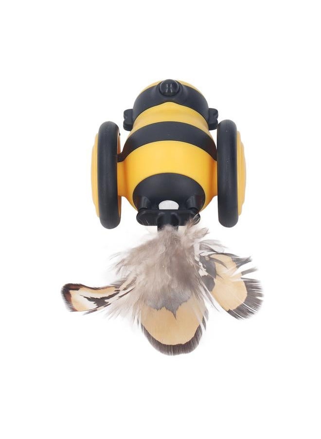 Electric Cat Teaser Toy Rechargeable Interactive Bee Shape Intelligent Automatic Moving for Indoor
