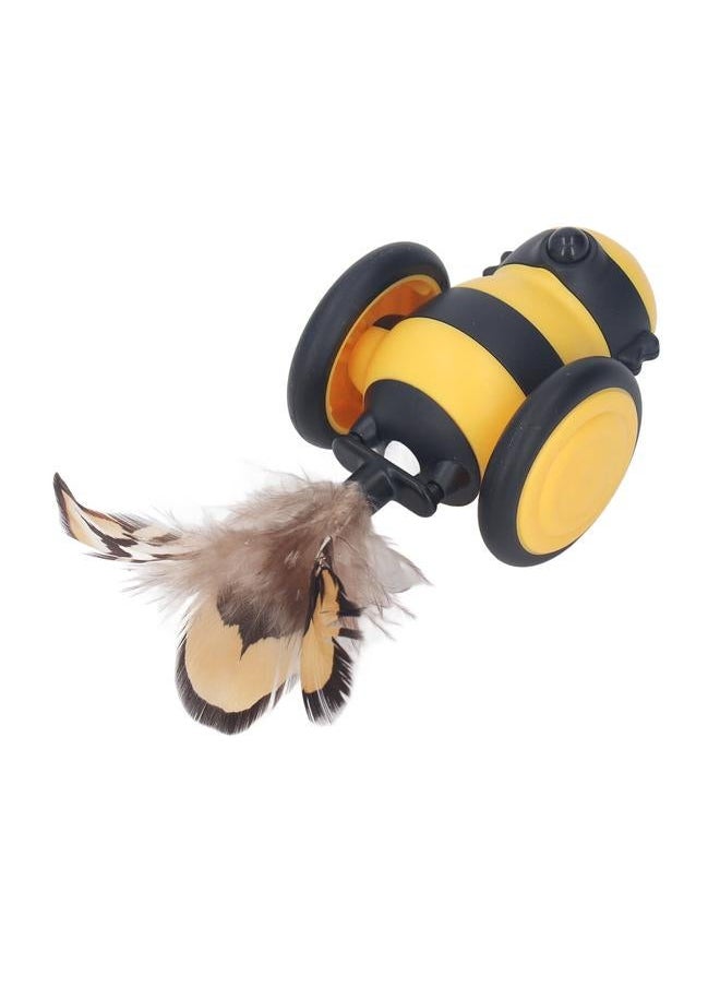 Electric Cat Teaser Toy Rechargeable Interactive Bee Shape Intelligent Automatic Moving for Indoor