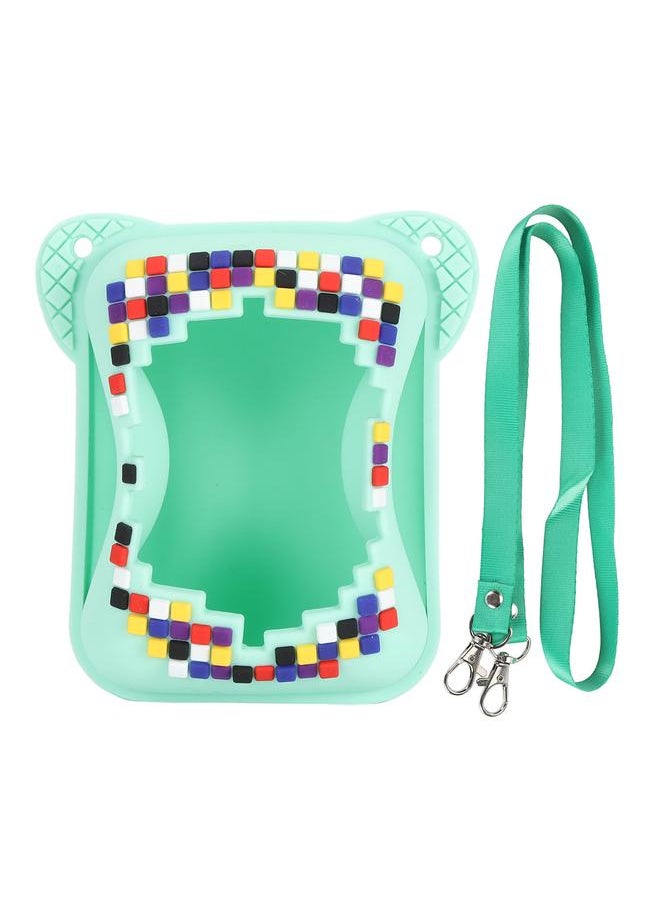Silicone Cover Case for Bitzee Interactive Toy Digital Pet with Lanyard Scratch Resistant Electronic Pets Travel Storage Bag Green