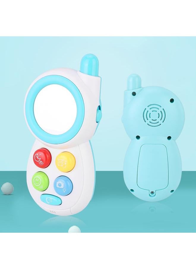 Baby Infant Simulated Animal Sound Music Phone Learning Educational Comforting Toy (Light Blue)