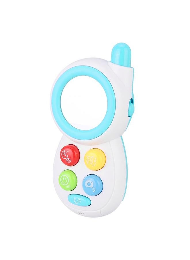Baby Infant Simulated Animal Sound Music Phone Learning Educational Comforting Toy (Light Blue)