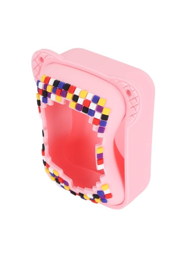 Silicone Cover Case for Bitzee Interactive Toy Digital Pet with Lanyard Scratch Resistant Electronic Pets Travel Storage Bag Pink