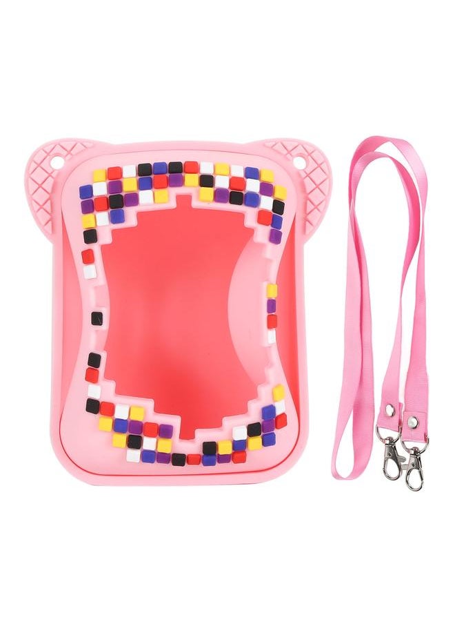 Silicone Cover Case for Bitzee Interactive Toy Digital Pet with Lanyard Scratch Resistant Electronic Pets Travel Storage Bag Pink