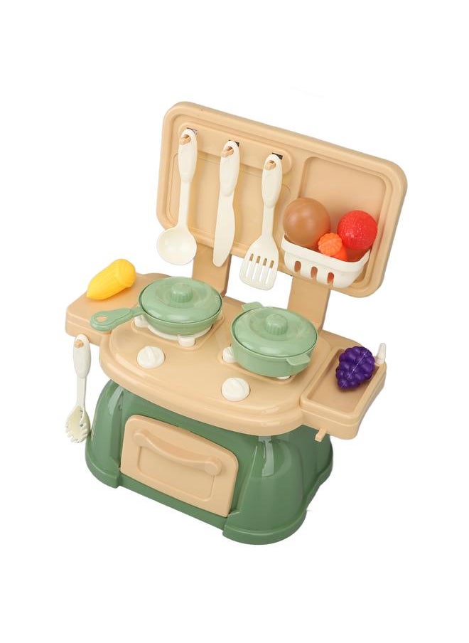 Kitchen Playset Children Utensils Set Realistic Cooking Girls Baby Housewares Toy Green