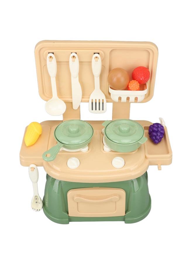Kitchen Playset Children Utensils Set Realistic Cooking Girls Baby Housewares Toy Green