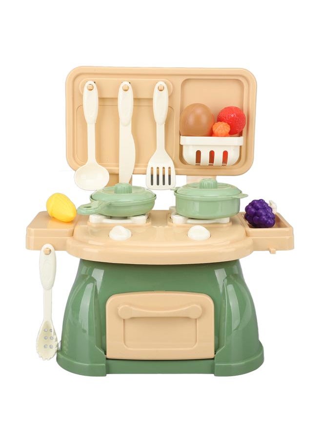 Kitchen Playset Children Utensils Set Realistic Cooking Girls Baby Housewares Toy Green