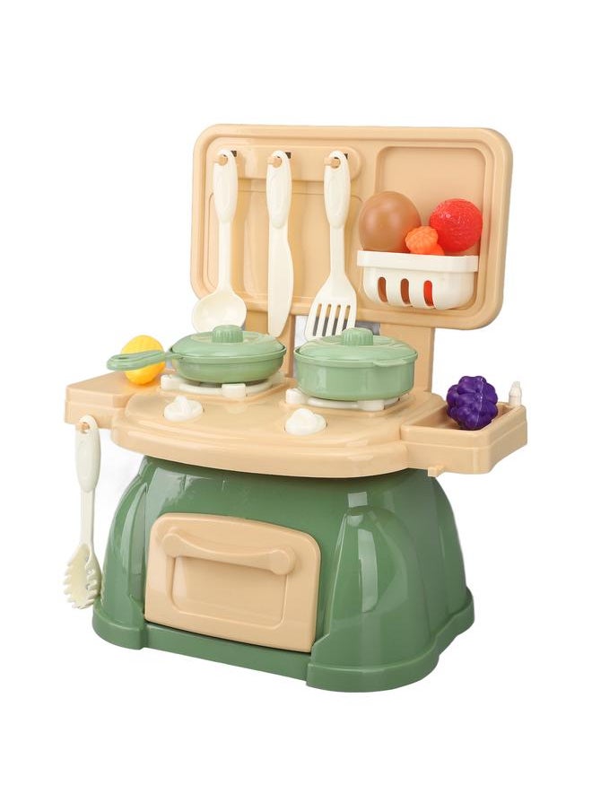 Kitchen Playset Children Utensils Set Realistic Cooking Girls Baby Housewares Toy Green