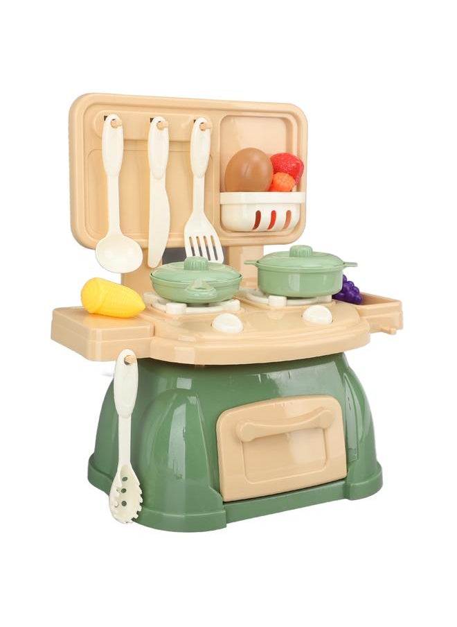 Kitchen Playset Children Utensils Set Realistic Cooking Girls Baby Housewares Toy Green