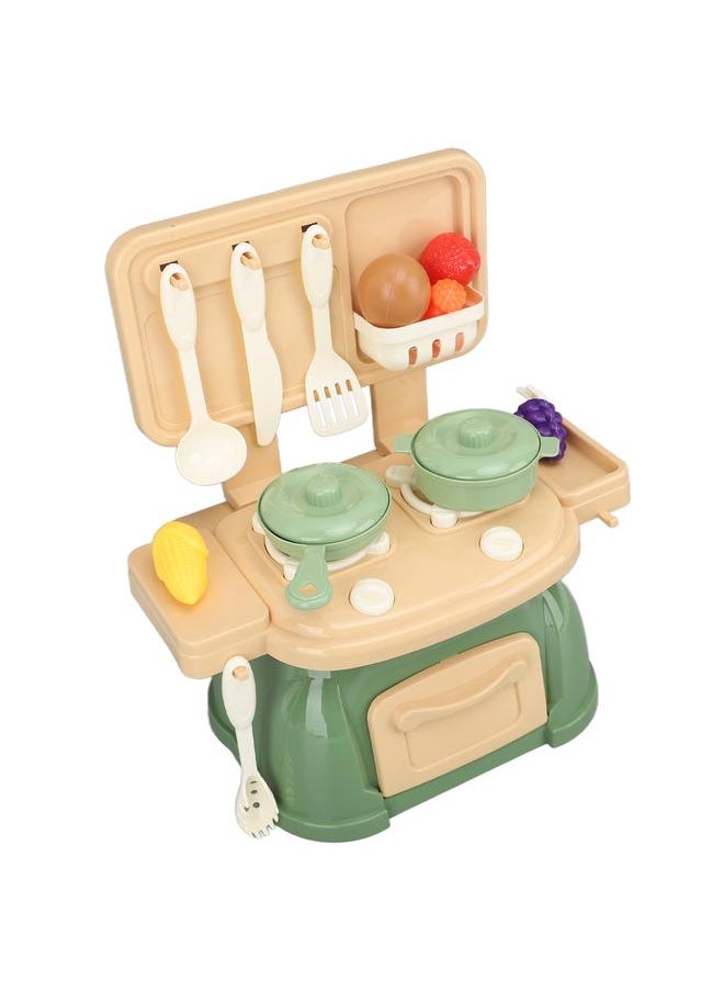 Kitchen Playset Children Utensils Set Realistic Cooking Girls Baby Housewares Toy Green