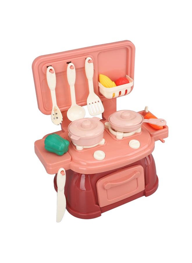 Kitchen Playset Children Utensils Set Realistic Cooking Girls Baby Housewares Toy Red