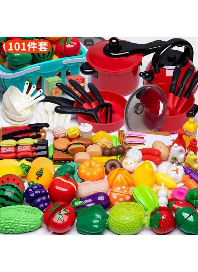 The Third Generation Of Children's Kitchen Toy Set Boys And Girls Play House Kitchen Utensils Cooking Rice Stir-fry Cutting Music Simulation Tableware