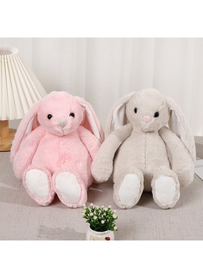 Easter Plush Rabbit Thermal Transfer Bunny Long Ear Plush Rabbit Doll Thermal Sublimation Rabbit Printable-Color:Gray Dot Cloth-Height:30cm