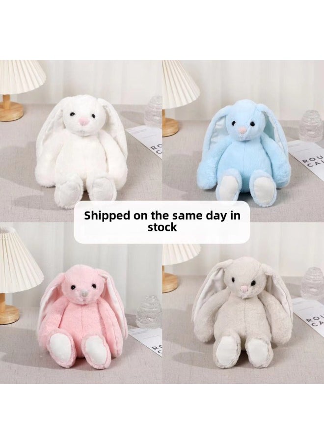 Easter Plush Rabbit Thermal Transfer Bunny Long Ear Plush Rabbit Doll Thermal Sublimation Rabbit Printable-Color:Gray Dot Cloth-Height:30cm