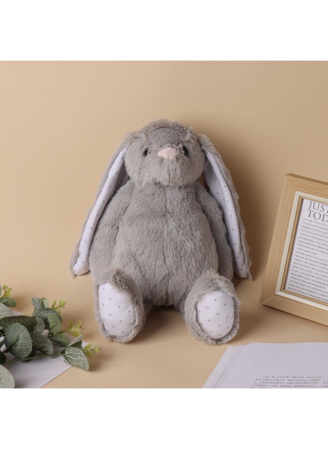 Easter Plush Rabbit Thermal Transfer Bunny Long Ear Plush Rabbit Doll Thermal Sublimation Rabbit Printable-Color:Gray Dot Cloth-Height:30cm