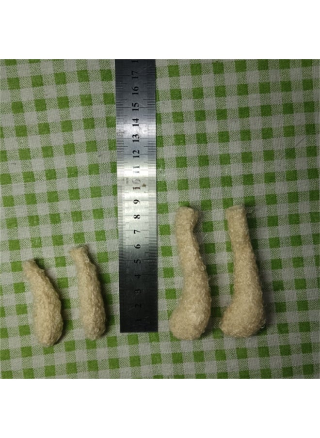Plush Doll Doll Split White Rabbit Children's Clothes Accessories Accessories DIY Spot Wholesale-Color:Set Of Apricot Bear Limbs (a Pair Of Arms 5-6cm + A Pair Of 9cm Legs)-Height:single Price