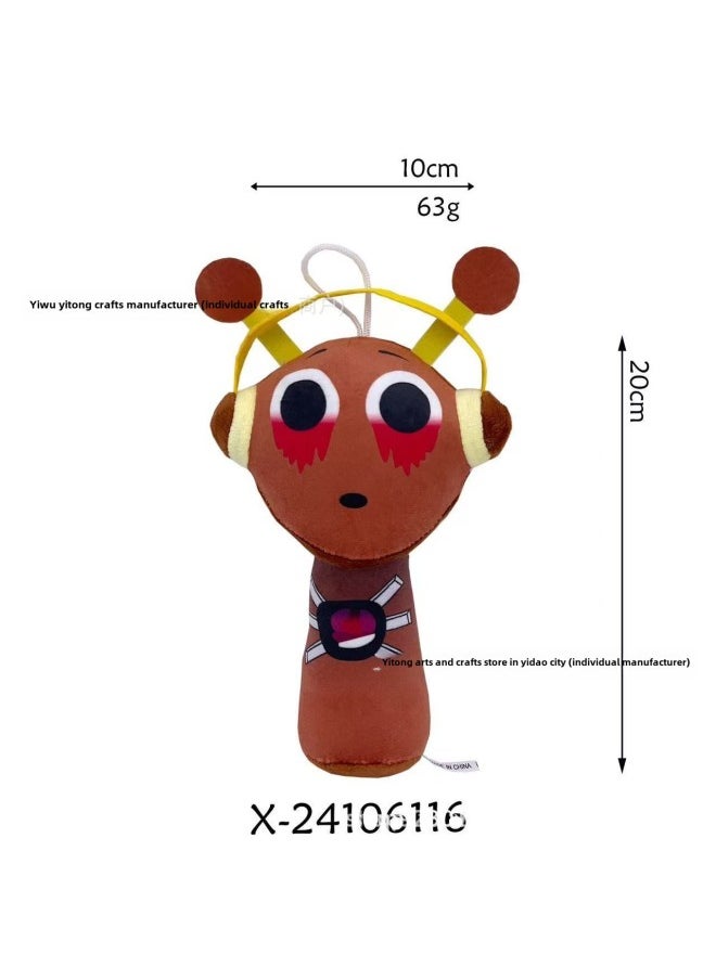 25 Years Of Explosions Sprunki Plushgzb Rhythm Box Plush Toy Doll Doll Game Surrounding-Specifications:Light Yellow Box-Color:Ordinary Packaging