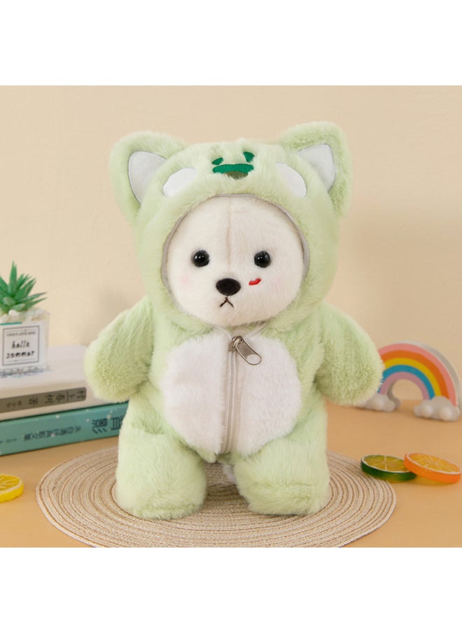 Joint Bear Doll Lena Bear 30cm Doll Clothes Plush Toy Doll 30cm Clothes Girl Gift-Color:Doodle Cat Suit ]-Height:30cm ]