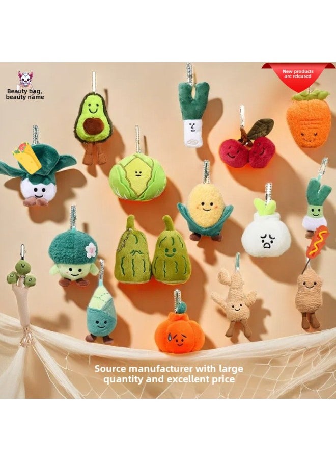 Creative Vegetable Fruit Plant Funny Plush Toy Pendant Bag Decoration Keychain Doll Doll Machine Doll-Color:Sydney Coin Purse-Height:Bulk