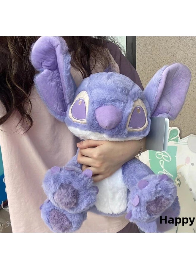 Purple Stitch Doll Large Plush Toy Taro Color Stitch Doll Rag Doll Birthday Girl-Color:Purple Stitch-Height:80cm
