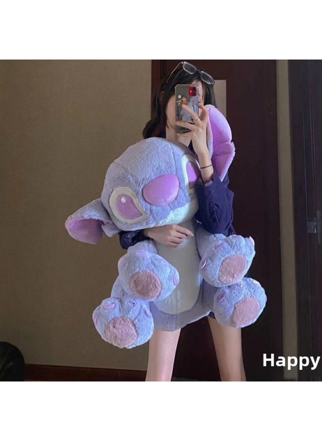 Purple Stitch Doll Large Plush Toy Taro Color Stitch Doll Rag Doll Birthday Girl-Color:Purple Stitch-Height:80cm