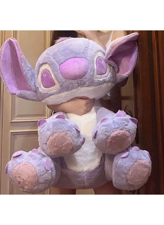 Purple Stitch Doll Large Plush Toy Taro Color Stitch Doll Rag Doll Birthday Girl-Color:Purple Stitch-Height:80cm