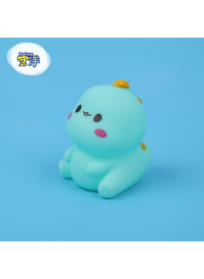Vinyl Toy Pinch Call Bathing Water Play Toy Dinosaur Doll-Color:Yellow Chicken: 4.3*4.5*5.4