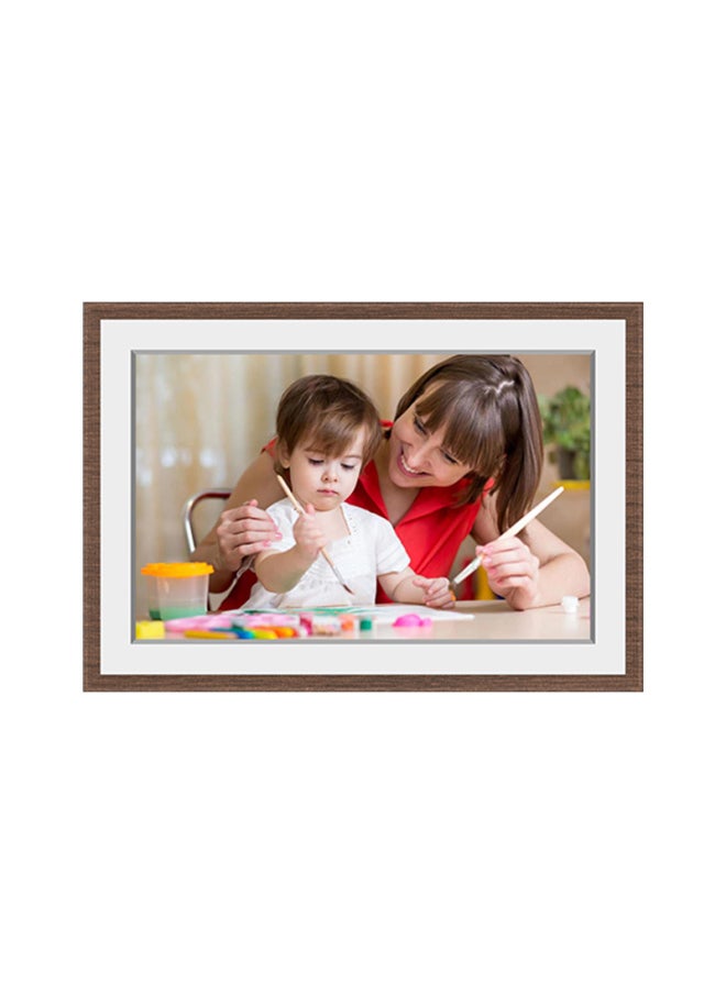 32G HD Digital Photo Frame 10.1 Inch Touch Screen Mobile Phone Remote Wireless Transmission Electronic Photo Album Gift-Color:Solid Wood Brown