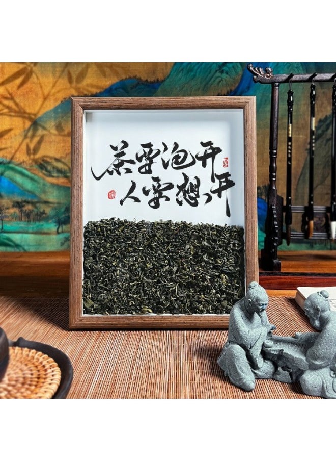 Tea Room Desktop Ornaments Calligraphy And Painting Chinese Style Living Room Decorations Office Photo Frame Table Creative Gifts-Color:A3 [frame Frame + Tea + Calligraphy And Painting] [44.2*31.9cm] - Zen Tea Is A Must-have