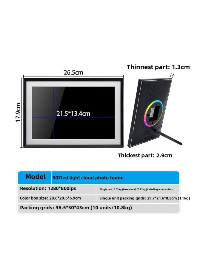 AiMOR10.1 Inch IPS Touch Screen LED Light Wifi Photo Frameo HD Digital Photo Frame-Color:10inch AiMOR-white-32GB-resolution1280*800ips
