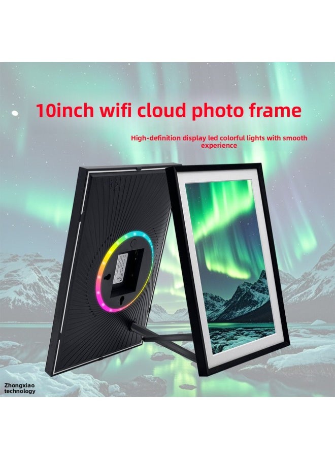 AiMOR10.1 Inch IPS Touch Screen LED Light Wifi Photo Frameo HD Digital Photo Frame-Color:10inch AiMOR-white-32GB-resolution1280*800ips