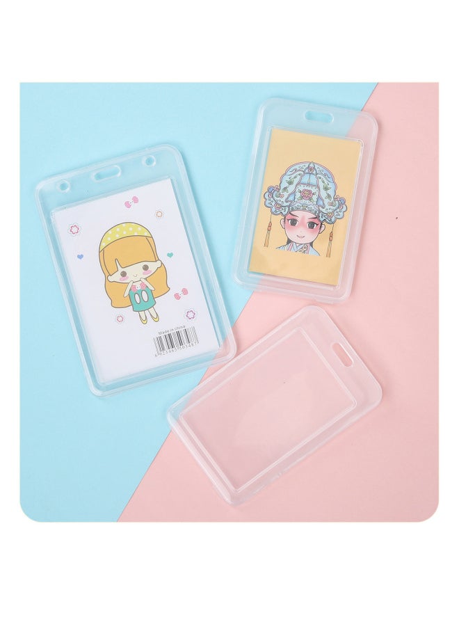 Large Student Card Case Lanyard Cute School Card Case Transparent Nucleic Acid QR Code Listing Rice Card Case-Colour:Large Vertical Version 7.2*10.3cm (card Holder + Default Blue Lanyard)