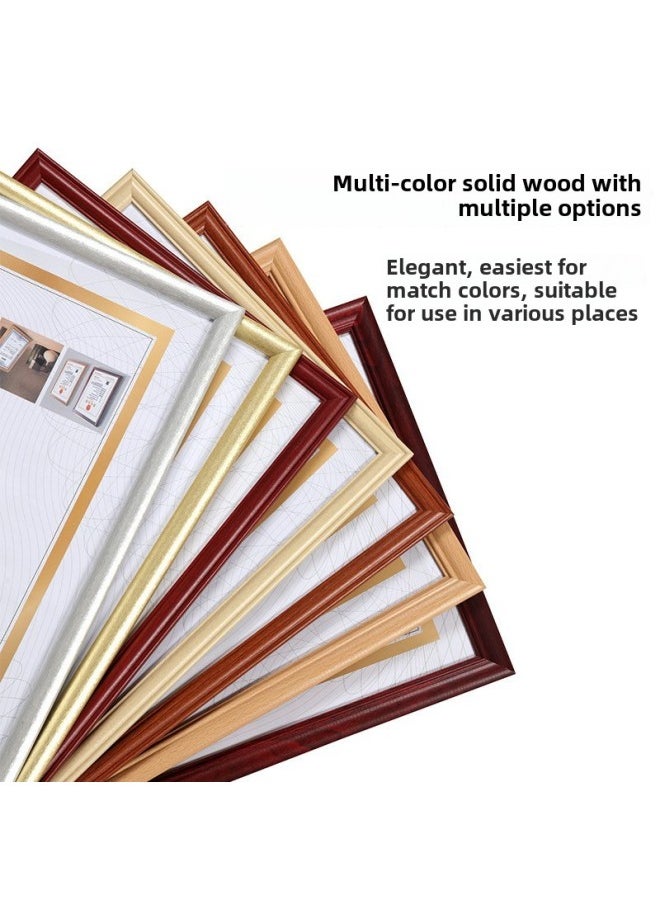 The Original Copy Of The Business License Framework For Yujia Is A Protective Cover With Wall A3 Certificate Cabinet Bulletin Board A4 Food Hygiene License-Color:A4 Business License [sub-frame] (29.7*21) Can Be Hung Horizontally And Vertically - Silver [imitation Wood Plastic]