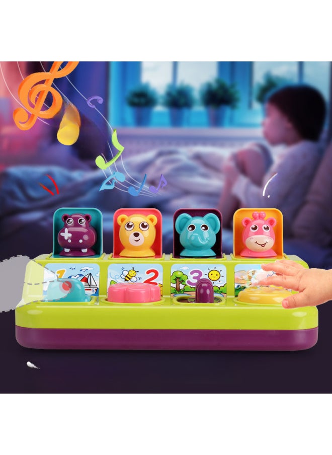 Children's Puzzle Early Education Peekaboo Pop-up Toy Switch Box Treasure Surprise Box Toys For Babies 1-3 Years Old-Color:Light Version Fresh Green