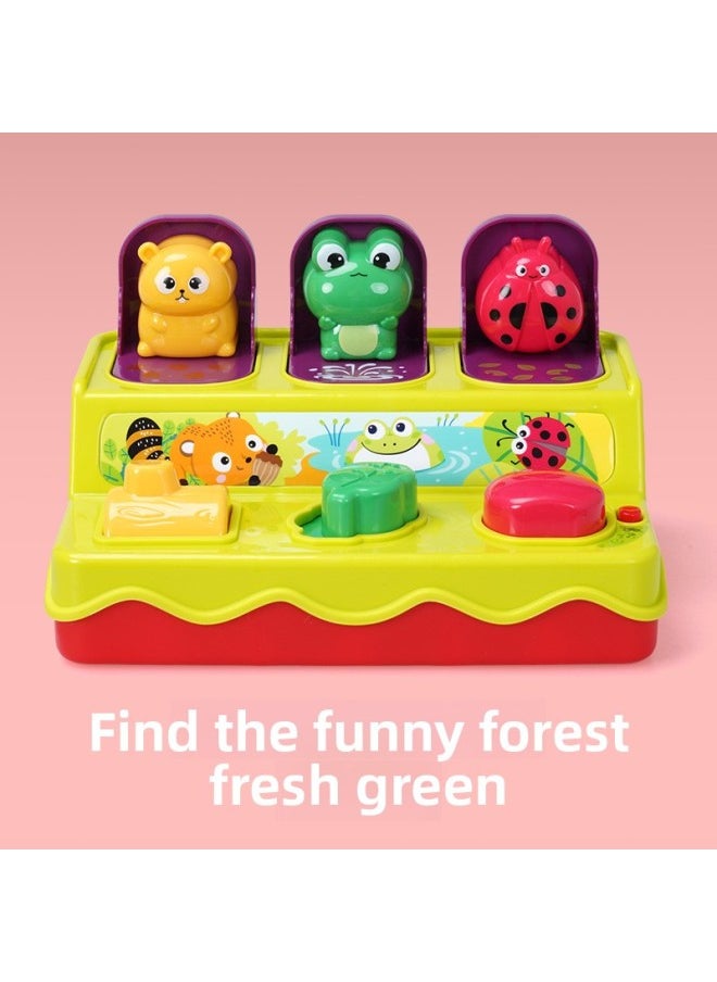 Children's Puzzle Early Education Peekaboo Pop-up Toy Switch Box Treasure Surprise Box Toys For Babies 1-3 Years Old-Color:Light Version Fresh Green