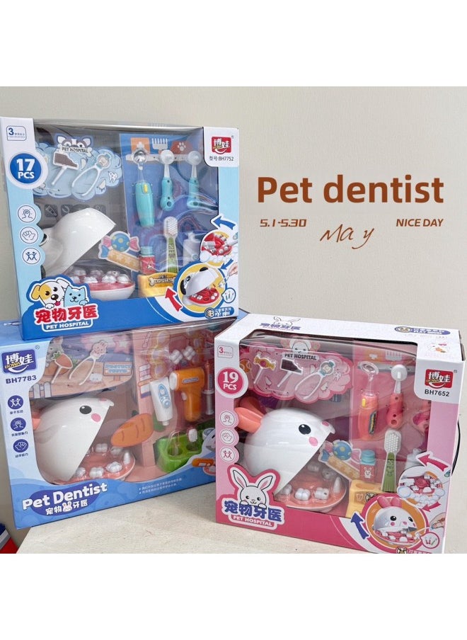 Bova Pet Dentist Children's Family Educational Toys Animal Dental Medical Tools Family Boys And Girls-Color:Bova Pet Dentist (English Packaging)