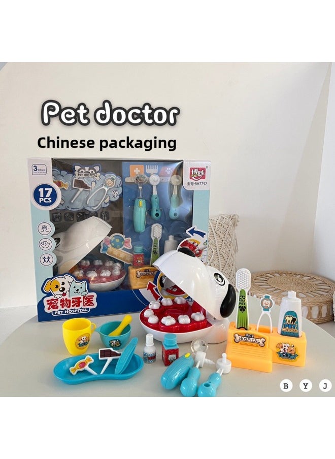 Bova Pet Dentist Children's Family Educational Toys Animal Dental Medical Tools Family Boys And Girls-Color:Bova Pet Dentist (English Packaging)